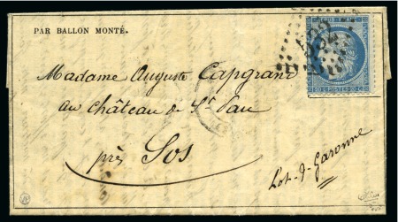 Stamp of France » Guerre de 1870-1871 Pli confié du PARMENTIER Gazette des Absents n°15 