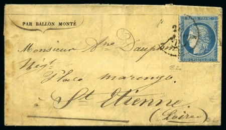 Stamp of France » Guerre de 1870-1871 Pli confié du GENERAL DAUMESNIL Gazette des Absent