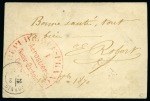 Stamp of France » Guerre de 1870-1871 Cachet rouge des AEROSTIERS au dos d'une carte pos