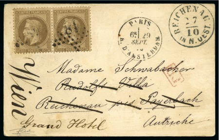 Stamp of France » Guerre de 1870-1871 Carte postale de Paris 29.09.70 pour l'Autriche av