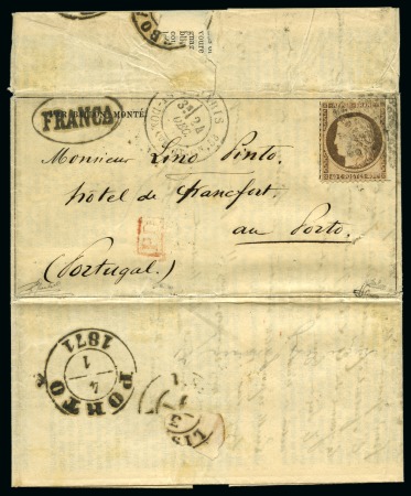 Stamp of France » Guerre de 1870-1871 Gazette des Absents n°18 de Paris 24.12.70 pour le