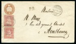 Stamp of France » Guerre de 1870-1871 Censure "Auf militärischen Befehl angehalten" (ret