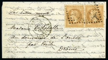 Stamp of France » Guerre de 1870-1871 LE MONTGOLFIER Ballon monté de Paris 24.10.70 pour
