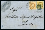 Stamp of Turkey » Austrian Post Offices 1869 Cover front from Aivalik via Meteline to Trie