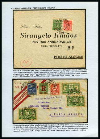 Stamp of Brazil 1927-59, AIRMAIL Exhibition collection neatly moun