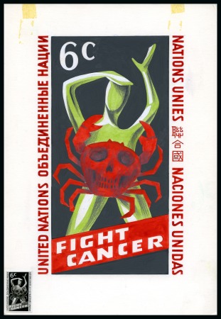 Stamp of United Nations » UNO New York 1970 Unadopted handpainted A4 format colour essay 