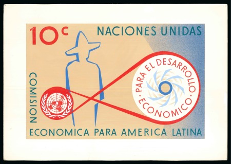 Stamp of United Nations » UNO New York 1961 Unadopted handpainted A4 format colour essay 