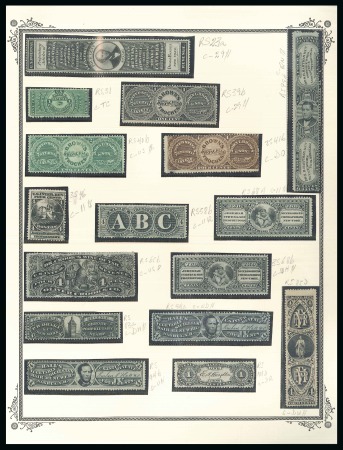 Stamp of United States REVENUES: 1858-1950 Accumulation of mint & used in