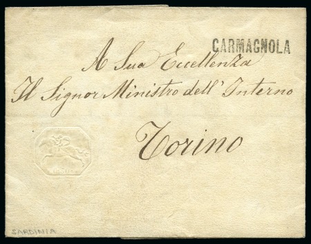 Stamp of Italian States » Sardinia 1820-36 Cavallini group incl. 1819 25c used, 1820 