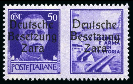 Stamp of Germany » German WWII Occupation Issues » Zara 1943 50C violet propaganda issue, complete set of 