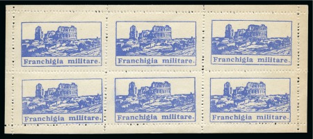 Stamp of Italy » Italy Militarypost Issue for Fieldpost 1943 FRANCHIGIA MILITARE Tunisia in ultramarine in