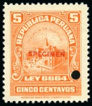 Stamp of Peru American Banknote Specimens: Attractive & large du