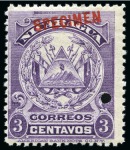 Stamp of Nicaragua American Banknote Specimens: Attractive & large du