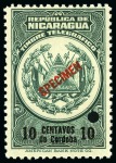 Stamp of Nicaragua American Banknote Specimens: Attractive & large du