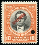 Stamp of Nicaragua American Banknote Specimens: Attractive & large du