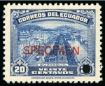 Stamp of Ecuador American Banknote Specimens: Attractive & large du