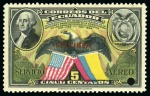 Stamp of Ecuador American Banknote Specimens: Attractive & large du