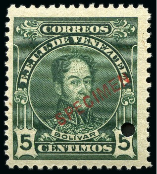 Stamp of Venezuela American Banknote Specimens: Attractive & large du