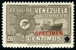 Stamp of Venezuela American Banknote Specimens: Attractive & large du