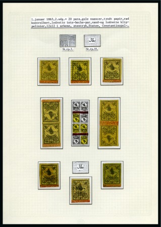 Stamp of Turkey 1863-92 Exhibition collection neatly mounted and w