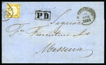 Stamp of Italian States » Naples 1861-62 Neapolitan Provinces, postal forgery 10gr,