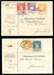 Stamp of Greenland 1905-45, Attractive specialized study collection o