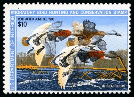 Stamp of United States 1987 Duck Stamp $10 multicoloured showing black in