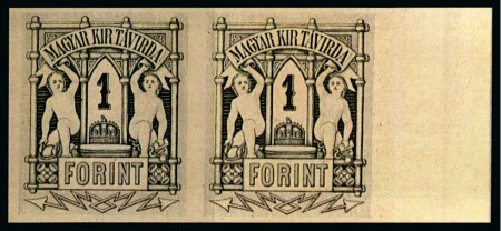 Stamp of Hungary 1874-1913, Selection of 40 imperforate pairs (+ 2 