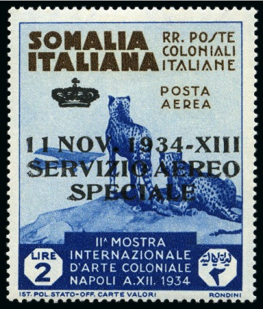 Stamp of Italy » Italian Colonies and Possessions » Somalia 1934 (Nov 11) Servizio Aereo Speziale ovpt on 50c,