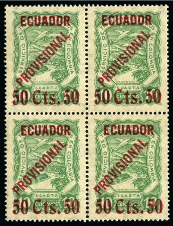 Stamp of Ecuador » Scadta 1928 SCADTA issue for Ecuador "50 Cts. 50" overpri