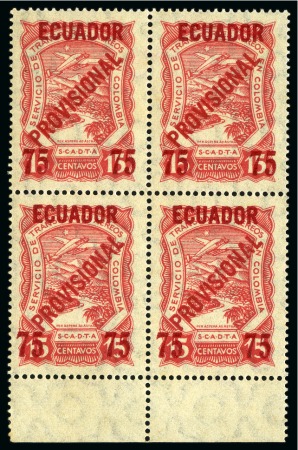 Stamp of Ecuador » Scadta 1928 SCADTA issue for Ecuador 50c on 10c to 3s on 