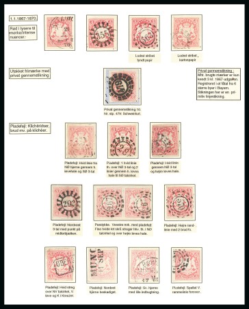 Stamp of German States » Bavaria 1867-80 Remarkable specialised Coat-of-Arms collec