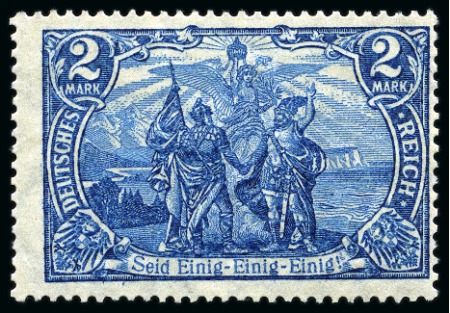 Stamp of Germany » German Empire 1915 2M Dark blue, mint nh, fresh and fine (Mi. 95