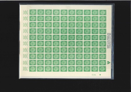 Stamp of Israel » Israel 1948 "Doar Ivri" Rouletted 1948 Doar Ivri 5m roulette complete sheet of 100, 