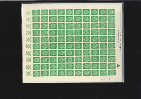 Stamp of Israel » Israel 1948 "Doar Ivri" Rouletted 1948 Doar Ivri 5m roulette complete sheet of 100, 