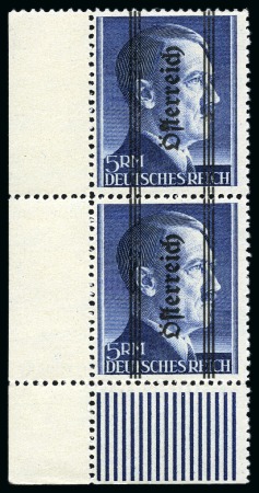 Stamp of Austria 1945 Hitler 1Pfg to 5M complete set 23 values show