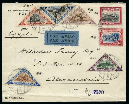 Stamp of Portuguese Colonies » Mozambique Company 1937-38 Two attractively franked covers carried fr