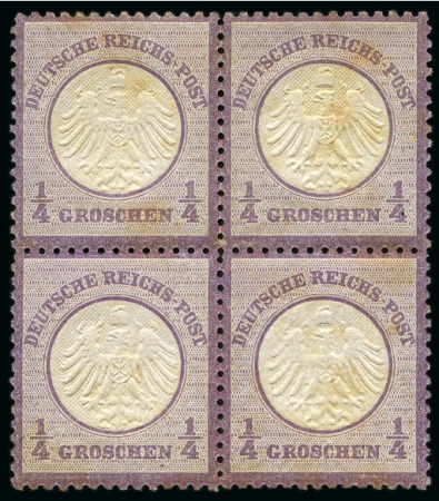 Stamp of Germany » German Empire 1872 Eagles 1/4gr. in two different shades, 7kr an