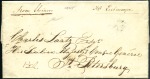 Stamp of Russia » Ship Mail » Ship Mail in the Gulf of Finland 1845 Entire from the Sicilian Consulate in Denmark