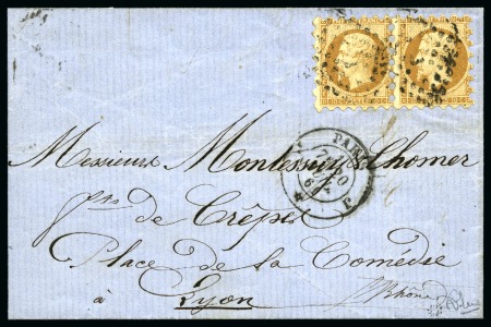 Stamp of France 10c Empire non dentelé avec PIQUAGE SUSSE en paire