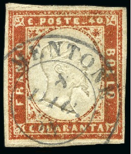 Stamp of Italian States » Sardinia Small selection incl. 10c used in Aix les Bains, 4