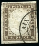 Stamp of Italian States » Sardinia Small selection incl. 10c used in Aix les Bains, 4