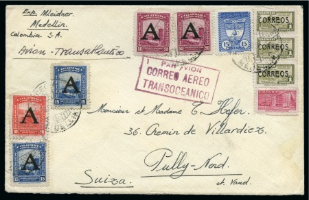 Stamp of Large Lots and Collections 1908-1950, AIRMAILS group of 10 covers with mostly