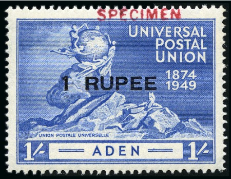 Stamp of Aden 1949 UPU complete mint set of four all showing SPE