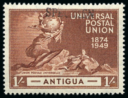 Stamp of Antigua & Barbuda 1949 UPU complete mint set of four all showing SPE