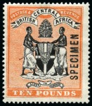 Stamp of Nyasaland COLLECTIONS: 1896-1921, SPECIMEN ovpt collection o