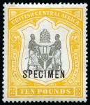 Stamp of Nyasaland COLLECTIONS: 1896-1921, SPECIMEN ovpt collection o