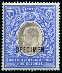 Stamp of Nyasaland COLLECTIONS: 1896-1921, SPECIMEN ovpt collection o