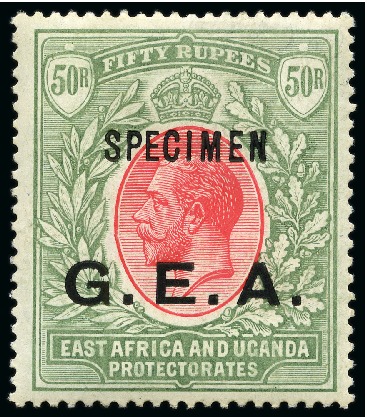 Stamp of Tanganyika COLLECTIONS: 1917-1921, SPECIMEN ovpt collection o