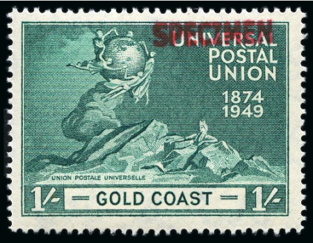Stamp of Gold Coast 1949 UPU complete mint set of four all showing SPE